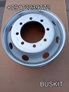 Диск колесный 8 отверстий 7.5*22.5 (7.5X22,5 ) по центрам шпилек напротив 275 мм Хайгер Хагер Higer 6928 6885 31А11-01010 под бекамерную шину отверстие под шпильку 24 мм